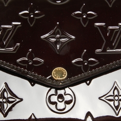 Pre Owned Louis Vuitton Amarante Monogram Vernis Pochette Felicie Bag