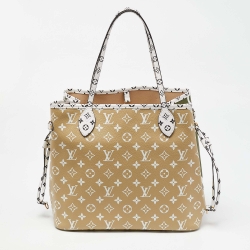 Louis Vuitton Khaki Giant Monogram Canvas Neverfull MM Bag