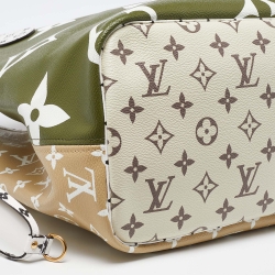 Louis Vuitton Khaki Giant Monogram Canvas Neverfull MM Bag