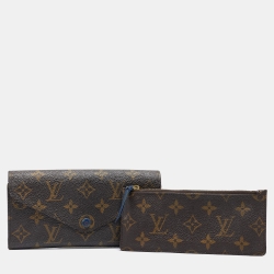 مملوكة مسبقًا Louis Vuitton Blue Monogram Canvas  Josephine Wallet