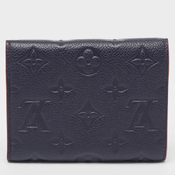 مملوكة مسبقًا Louis Vuitton Navy Blue/Red Monogram Empreinte Leather Victorine Compact Wallet