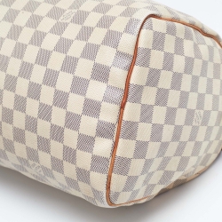 Pre Owned Louis Vuitton Damier Azur Canvas Speedy 35 Bag