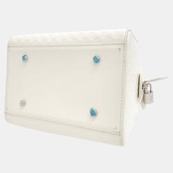 Pre Owned Louis Vuitton Ivory Leather Speedy Cube PM Top Handle Bag