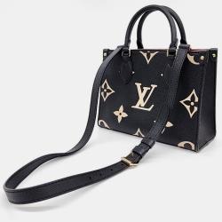 Louis Vuitton Black Giant Monogram Empriente Leather Onthego PM Tote Bag