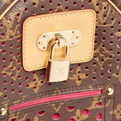 Pre Owned Louis Vuitton Fuchsia Monogram Perforated Canvas Speedy 30 Bag