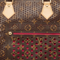 Pre Owned Louis Vuitton Fuchsia Monogram Perforated Canvas Speedy 30 Bag