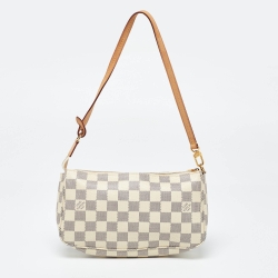 مملوكة مسبقًا Louis Vuitton White Damier Azur Canvas Pochette Accessoires Bag