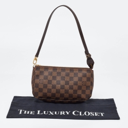 Pre Owned Louis Vuitton Damier Ebene Canvas Navona Pochette Accessoires Bag