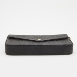 Pre Owned Louis Vuitton Black Empreinte Leather Felicie Pochette Bag