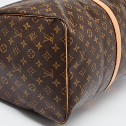 Pre Owned Louis Vuitton Brown Monogram Canvas Keepall 55 Bag