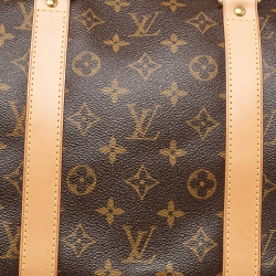 Pre Owned Louis Vuitton Brown Monogram Canvas Keepall 55 Bag