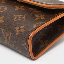 Pre Owned Louis Vuitton Monogram Coated Canvas Pochette Florentine Belt Bag