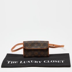 Pre Owned Louis Vuitton Monogram Coated Canvas Pochette Florentine Belt Bag