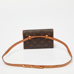 Pre Owned Louis Vuitton Monogram Coated Canvas Pochette Florentine Belt Bag