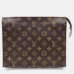 Louis Vuitton Brown Monogram Canvas Pochette Toilette Clutch Bag Louis Vuitton TLC