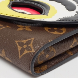 Pre Owned Louis Vuitton Black Monogram Canvas Kabuki Wallet On A Chain