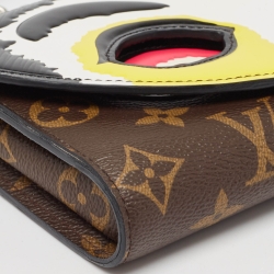 Pre Owned Louis Vuitton Black Monogram Canvas Kabuki Wallet On A Chain