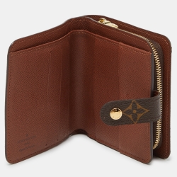 Pre Owned Louis Vuitton Monogram Canvas Compact Wallet