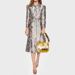 مملوكة مسبقًا Louis Vuitton Mustard Alligator and Coated Fabric Monogram Charms Linda Scarf Bag