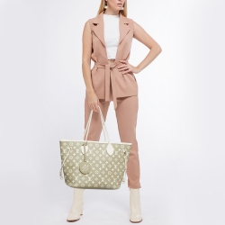 Pre Owned Louis Vuitton Khaki/Beige Empreinte Monogram Spring In The City Neverfull MM Bag