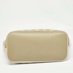 Pre Owned Louis Vuitton Khaki/Beige Empreinte Monogram Spring In The City Neverfull MM Bag