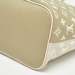 Pre Owned Louis Vuitton Khaki/Beige Empreinte Monogram Spring In The City Neverfull MM Bag