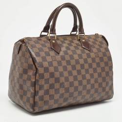 Pre Owned Louis Vuitton Damier Ebene Canvas Speedy 30 Bag