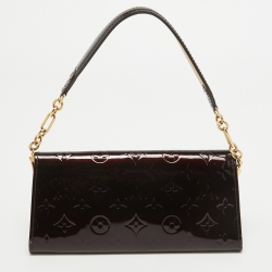 Pre Owned Louis Vuitton Amarante Monogram Vernis Sunset Boulevard Bag