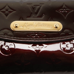 Pre Owned Louis Vuitton Amarante Monogram Vernis Sunset Boulevard Bag