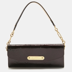 Pre Owned Louis Vuitton Amarante Monogram Vernis Sunset Boulevard Bag