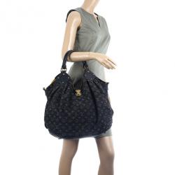 Mahina handbag Louis Vuitton Black in Denim - Jeans - 26403018