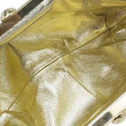 Pre Owned Louis Vuitton Grey Monogram Satin Aumoniere Evening Clutch