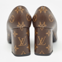 Pre Owned Louis Vuitton Monogram Canvas Madeleine Pumps Size 38.5