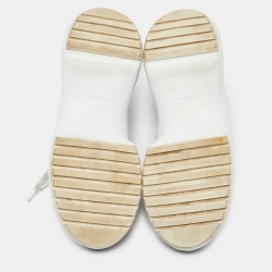 Louis Vuitton White Mesh and Monogram Canvas Archlight Sneakers Size 38