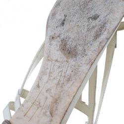 مملوكة مسبقًا Louis Vuitton Cream Patent Leather Crossing Flat Sandals Size 41