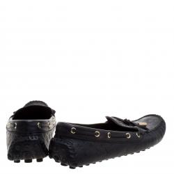 مملوكة مسبقًا حذاء لوفرز لوي فيتون فلات غلوريا جلد إمبراينت مونوغرامي أسود مقاس 38