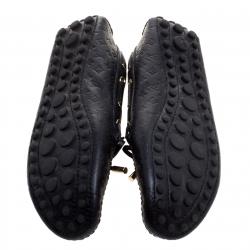 مملوكة مسبقًا حذاء لوفرز لوي فيتون فلات غلوريا جلد إمبراينت مونوغرامي أسود مقاس 38