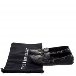 مملوكة مسبقًا حذاء لوفرز لوي فيتون فلات غلوريا جلد إمبراينت مونوغرامي أسود مقاس 38