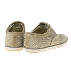 مملوكة مسبقًا Louis Vuitton Green Suede Petit Damier Espadrilles Sneakers Size 39.5