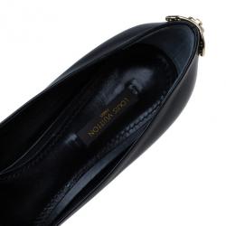 Pre Owned Louis Vuitton Black Leather Oh Really! Pumps Size 37.5