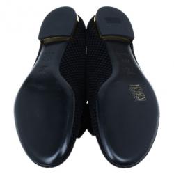 مملوكة مسبقًا Louis Vuitton Black Suede Petit Damier Suit Up Smoking Slippers Size 38.5
