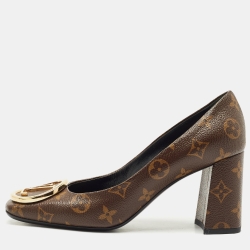 Louis Vuitton Brown Monogram Canvas Madeleine Pumps Size 38.5 