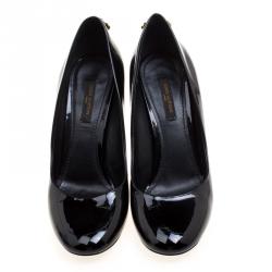 Pre Owned حذاء كعب عالي لوي فيتون اوه ريلي! لامع أسود مقاس 37.5