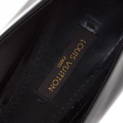 Pre Owned حذاء كعب عالي لوي فيتون اوه ريلي! لامع أسود مقاس 37.5