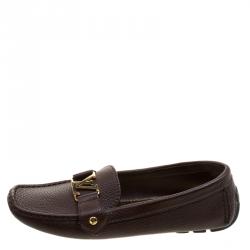 مملوكة مسبقًا Louis Vuitton Brown Leather Oxford Loafers Size 39