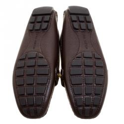 مملوكة مسبقًا Louis Vuitton Brown Leather Oxford Loafers Size 39