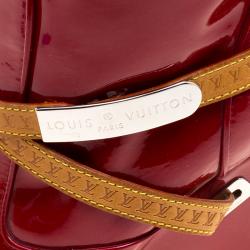 Pre Owned حذاء بوت لوي فيتون نعل روكي فوق الركبة جلد فيرنيه أحمر كرزي مقاس 38.5