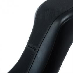 Pre Owned Louis Vuitton Black Leather Logo Pointed Toe Pumps Size 36