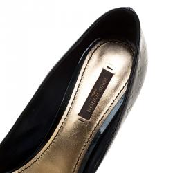 مملوكة مسبقًا Louis Vuitton Green Monogram Vernis No Doubt Pumps Size 39