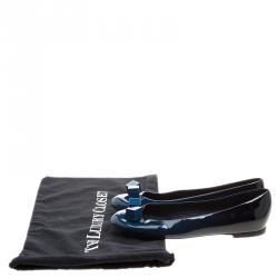 Pre Owned حذاء فلات باليه لوي فيتون زخرفة مكعبات  جلد حمراء مقاس 37.5